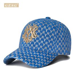 Baseball cap female brand classic blue cap tide female new 2023 web celebrity street hipster hat N7