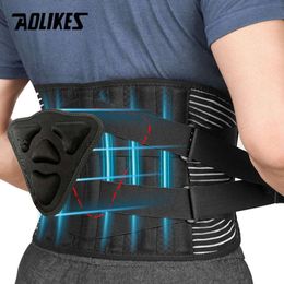 AOLIKES Sports Adjustable Lumbar Back Brace Anti-skid Breathable Waist Support Belt for Exercise Fiess Cycling Running Tennis L2405