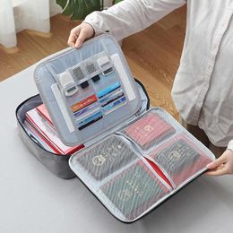 Storage Bags Document Bag Large Capacity Waterproof Bills Folder Certificate Contract Container Holder Home Office Organiser Supply