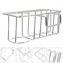 Kitchen Storage Sink Drainer Stainless Steel Basket Shelf Hanging Organiser Household Drainage Rack Hollow Out