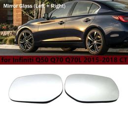 Interior Accessories 2X Wide Angle Side Rear View Mirror Electric Wing Door Heated Rearview Glass For Infiniti Q50 Q70 Q70L 2024-2024