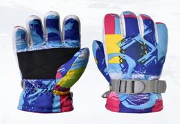 Brand Kids Winter Gloves Ski Gloves Warm Windproof NonSlip Outdoor Sports Children Snow Snowboard Skiing Gloves for Boys Girls4377568