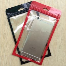 Clear Colour Plastic Poly Bags OPP Packaging Zipper Package Accessories PVC Retail Box Handles for USB Cable Cellphone Case ZZ