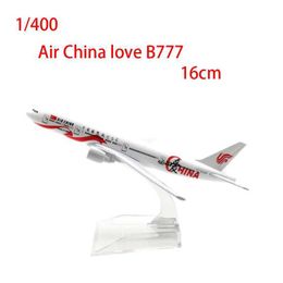 Aircraft Modle 1/400 Scale Air China Love B777 Die Cast Aircraft Model Alloy Aircraft Static Decoration Adult Series Gift Boys Toy S2452204