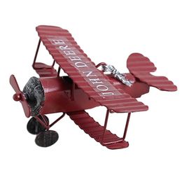 Aircraft Modle Double plane metal model decoration Aeroplane photo prop pendant tabletop toy glider S5452138