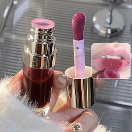 Jelly Violet Glass Lip Oil Moisturizing Transparent Plumper Lip Gloss Makeup Nutritious Liquid Lipstick Big Brush Lip Care 240522