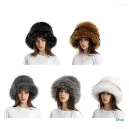 Berets Dropship Soft Thick Beanie Hat For Women Girl Autumn Winter Ushanka Cold Weather