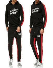 new Real Until Death Two Pieces Set Fashion Hooded Sweatshirts Men Tracksuit Hoodie Autumn Men Brand Clothes HoodiesPants Sets T24269893