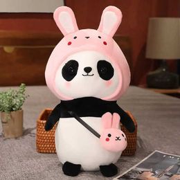 Plush Dolls Cute Cartoon Panda Plush Toys Cosplay Avocado Dinosaur Rabbit Star Sunflower Animal Stuffed Doll Kids Girls Gift H240521 CGY0