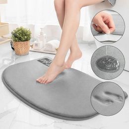 Bath Mats Foot Mat Non-slip Bathroom Rug Absorbent Memory Foam Carpet Bathtub Side Floor Rugs Shower Coral Velvet