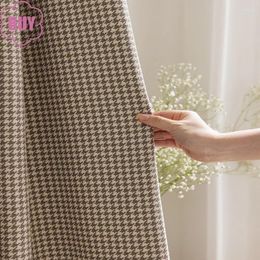 Curtain Custom Thousand Bird Jacquard Thickened Chenille Curtains For Living Room Bedroom French Window Balcony Bay Partition