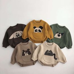 CEL Kids Baby Clothes Sweaters Cartoon Boys Girls Knitwear Korean Style Children Infant Pullover Outwear L2405