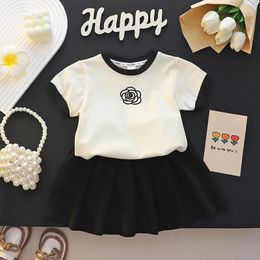 Clothing Sets Girls Clothes Summer 2024 Children Cotton T-shirts Skirts 2pcs Casual Dress Suit For Baby Tracksuits Kids Outfits Toddler 5