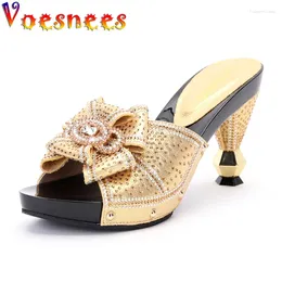 Slippers Woman Dinner Party High Heeled Sandals Exquisite Bow Fashion Accessories Women's Pumps Summer Dress Diamond Shoes