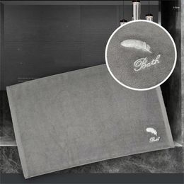 Towel Feather Embroidery Floor White Grey 5 Star El Home Bathroom Bathtub Mat Blue Bath Mats Cotton Non-slip Water Absorption