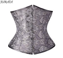 Floral Corset Sexy Lingerie Gothic Steampunk Sexy lace Corset Tops up Boned Waste Trainer Bustier Waist Body Shaper2530947