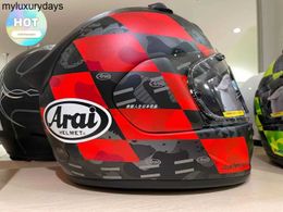 Högstyrka skydd Arai Motorcykelhjälm Exklusiv butik Toppkvalitet Handla japansk utgåva Astro-GX Matte Checker Red Helmet med 1to1 riktig logotyp