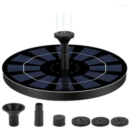 Garden Decorations Solar Fountain Pump 2.5W Circle Floating Water Fountains Built-In Battery Backup With 6 Nozzles