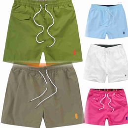 Polo Shorts for Swim Summer New Quarter Speed Drying Sports Trend Solid Color Embroidered Loose Beach