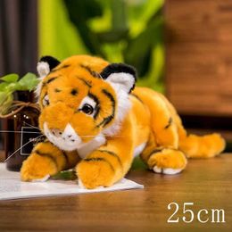 Plush Dolls Three Poses Vivid Tiger Toy Lively Simulated Animals Model Home Decoration Stuff Plush Doll Children Toys Birthday Gift Ornament H240521 YMN0