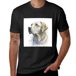 Men's Polos Custom Hand Painted Pet Portrait Watercolor Dog Lover T-shirt Animal Prinfor Boys Oversizeds Mens T Shirt Graphic