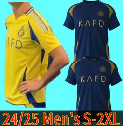 Al Nassr FC soccer Jerseys Ronaldo 2024 2025 Home 24 25 CR7 Gonzalo Martinez Talisca Ghislain Konan Vincent Aboubakar men top football Men kids kit shirt