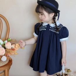 Girl Dresses 2PCS Baby Spanish Boutique Clothes Infant Toddler Handmade Smocking Embroidery College Style Girls A2460