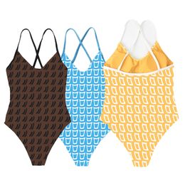 Twist Letter Swimwear Women Designer Sexy V Neck Beach Swimsuits One Piece Swimsuit Bathing Suits Summer Charming Fashion Swim Bodysuit