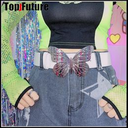 Women Y2K Girl Butterfuly Gothic Lolita Punk Harajuku Star skull laziness belt waist belt Gpthic Lolita cosplay party belt gift 240521