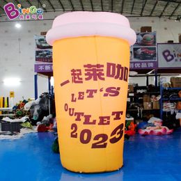 Inflatable milk tea cup model cartoon advertisement coffee cup simulation model store mall opening decoration activity