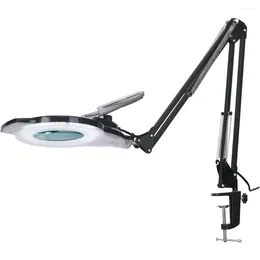 Table Lamps 10X LED Magnifying Lamp With Clamp KIRKAS 2 200 Lumens Dimmable Super Bright Daylight Glass Light