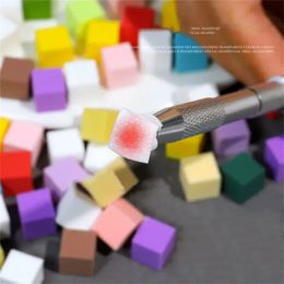 Nail Stamp Colour Sponge Square Drawing Painting Fade Block Blush Nail Buffers Makeup Gradient Soft Sponge Pad 4 Paw Pen Design