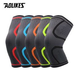 AOLIKES 1PCS Fiess Running Cycling Support Braces Elastic Nylon Sport Compression Knee Pad Sleeve For Basketball L2405