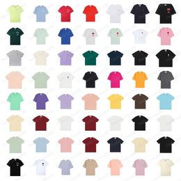 Mens women T shirts Designer short sleeve Summer Fashion brand leisure loose tide High quality Cottons heart print Luxurys tops Clothing Size S-XL
