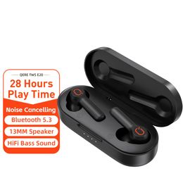 E20 Wireless Bluetooth Earbuds HiFi Music Earphone With Mic Headphones Sports Waterproof Headset TWS digital display in-ear headset esports gaming long life