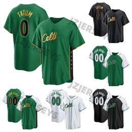 Baseball Jersey Jayson Tatum Larry Bird Jaylen Brown Marcus Smart Kevin Garnett Paul Pierce Boston Stitched Shirt Jersey Mens Women's Youth