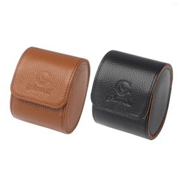 Storage Bags Genuine Leather Watch Box Retro Wristwatch Roll Travel Organiser Case For Anniversary Birthday