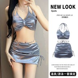 Swimming Suit Female Split Body Conservative Student High-End Sports Style Hot Spring Anti Glare Flat Corner Pants