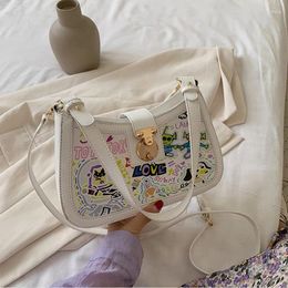 Shoulder Bags Fashion Crossbody Cell Phone Luxury Designer Handbags For Women Casual Ladies Cute Printing Baguette Female