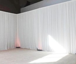 3M high3M wide wedding curtain black backdrop color Party Curtain Celebration draps Performance Background Satin Drape wall valan2107001
