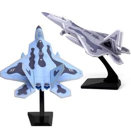 Aircraft Modle F22 Cross border Toy Models Allow Fighter Aviation Military Aircraft Models to Decorate Toy Gifts with Sound and Light S5452138