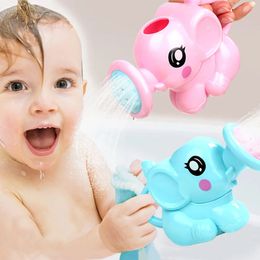 Kids Elephant Watering Pot Bath Toy Cartoon Plastic Kettle Shower Tool Baby Bathroom for Children Summer Sprinkler 240513