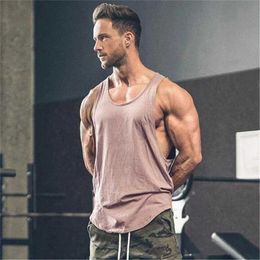 Men's Tank Tops Brand Gym Clothing Mens Fitness and Fitness Stringer Tank Top Sports Shirt Underwear Muscle Exercise Sheet Y240522