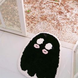 Carpets Tufting Ghost Bathroom Mat Black White Rug Bathmat Bedroom Living Room Carpet Floor Tidy Foot Pad Doormat Aesthetic Home Decor