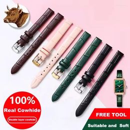 Watch Bands Real Animal Skin Leather Strap 8mm 10mm 12mm 14mm 16mm 18mm 20mm Cowhide Band For Women Lolarose JULIUS With Tools