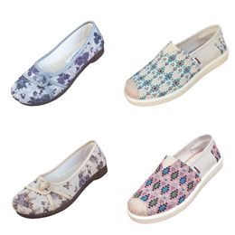 Canvas women casual shoes Walking Outdoor shoes Printed Blue pink Red women casual walking shoes GAI