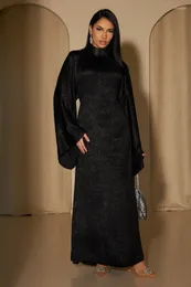 Ethnic Clothing Fashion Kaftan Abaya Party Maxi Dress Flare Sleeve Islam For Women Muslim High Neck Dubai Modest Robe Evening Dresses