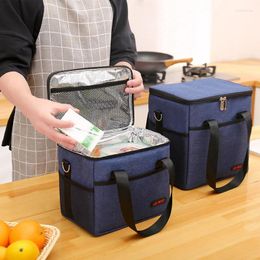 Storage Bags Portable 25L Cooler Bag Picnic Ice Pack Thickened Tin Paper Package Folding Outdoor Drink Food Carrier Thermal Insulated