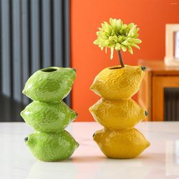 Vases 1 Piece Of Simulated Fruit Vase Flower Arrangement Creative Modern Style Home Life Horticultural Decorations