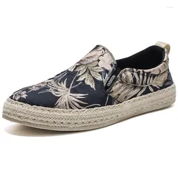 Casual Shoes Mens Loafers Espadrilles For Men Mocasines Linen Men's Handmade Weaving Fisherman Fashion Flats